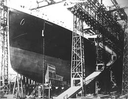 «Титаник» перед спуском на воду