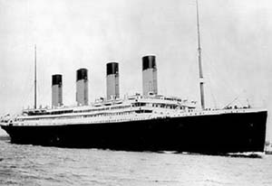 «Титаник» перед выходом в море